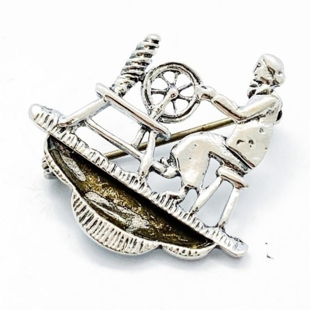 Vintage Handwrought Sterling Silver Brooch